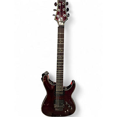 Used Schecter Guitar Research Hellraiser C1 Floyd Rose Sustaniac Black Cherry Solid Body Electric Guitar