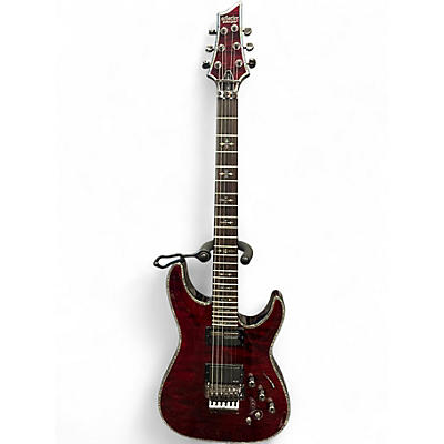 Used Schecter Guitar Research Hellraiser C1 Floyd Rose Sustaniac Black Cherry Solid Body Electric Guitar