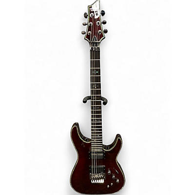 Used Schecter Guitar Research Hellraiser C1 Floyd Rose Sustaniac Trans Red Solid Body Electric Guitar