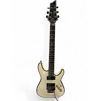 Used Schecter Guitar Research Hellraiser C1 Floyd Rose White Solid Body Electric Guitar