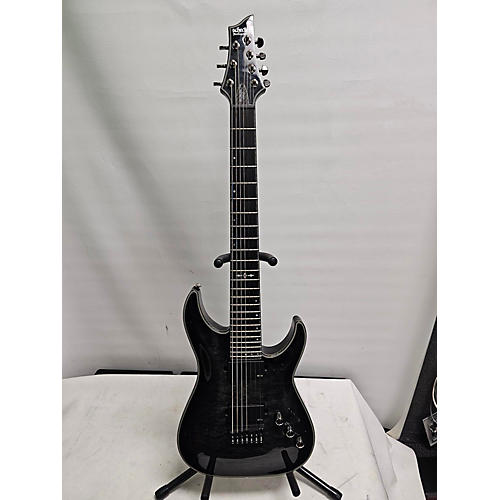 Schecter Guitar Research Used  Schecter Guitar Research Hellraiser C1 Hybrid 7 Trans Black Trans Black