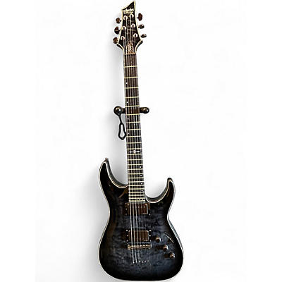 Used Schecter Guitar Research Hellraiser C1 Hybrid TRANS BLACK Solid Body Electric Guitar