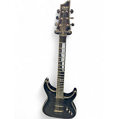 Used Schecter Guitar Research Hellraiser C1 Hybrid TRANSPARENT BLACK BURST Solid Body Electric Guitar