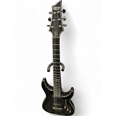 Used Schecter Guitar Research Hellraiser C1 Hybrid Trans Black Solid Body Electric Guitar
