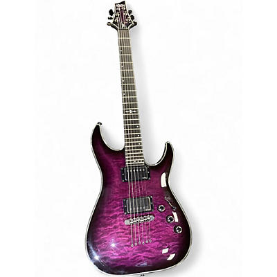 Used Schecter Guitar Research Hellraiser C1 Hybrid Trans Purple Solid Body Electric Guitar