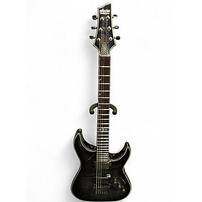 Used Schecter Guitar Research Hellraiser C1 Hybrid Transparent Black Burst Solid Body Electric Guitar