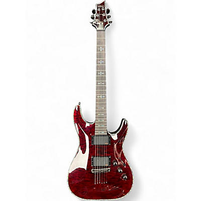 Used Schecter Guitar Research Hellraiser C1 Trans Crimson Red Solid Body Electric Guitar
