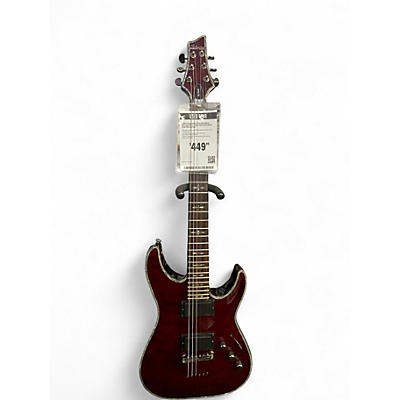 Used Schecter Guitar Research Hellraiser C1 Trans Red Solid Body Electric Guitar