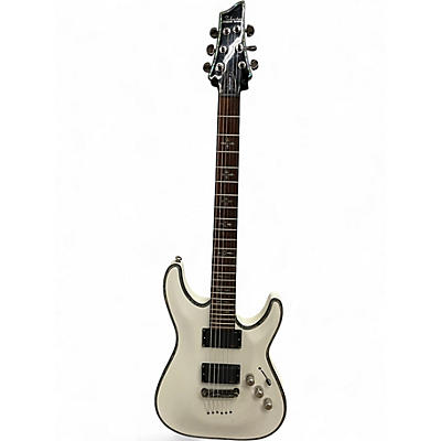 Used Schecter Guitar Research Hellraiser C1 White Solid Body Electric Guitar