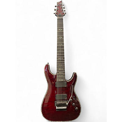 Used Schecter Guitar Research Hellraiser C7 7 String Black Cherry Solid Body Electric Guitar
