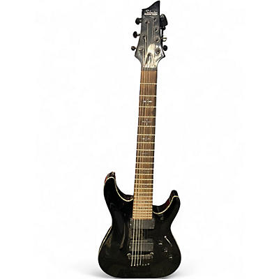 Used Schecter Guitar Research Hellraiser C7 7 String Black Solid Body Electric Guitar