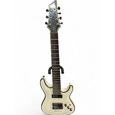 Used Schecter Guitar Research Hellraiser C7 7 String Gloss White Solid Body Electric Guitar