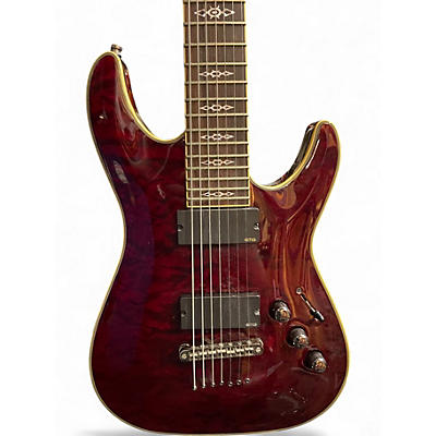 Used Schecter Guitar Research Hellraiser C7 7 String RED Solid Body Electric Guitar