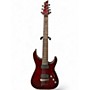Used Schecter Guitar Research Hellraiser C7 7 String Red Solid Body Electric Guitar Red