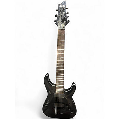 Used Schecter Guitar Research Hellraiser C7 7 String Trans Black Solid Body Electric Guitar
