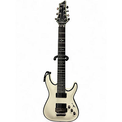 Used Schecter Guitar Research Hellraiser C7 7 String White Solid Body Electric Guitar
