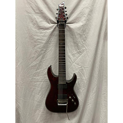 Schecter Guitar Research Used Schecter Guitar Research Hellraiser C7 Floyd Rose Black Cherry Solid Body Electric Guitar