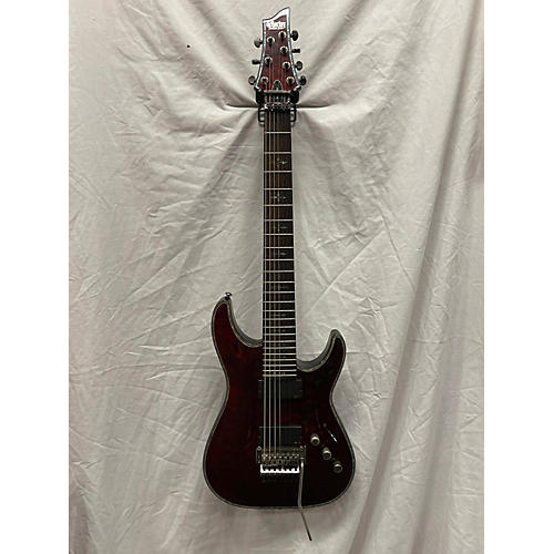 Schecter Guitar Research Used Schecter Guitar Research Hellraiser C7 Floyd Rose Black Cherry Solid Body Electric Guitar Black Cherry