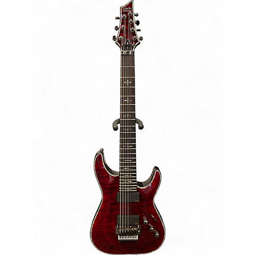 Used Schecter Guitar Research Hellraiser C7 Floyd Rose Black Cherry Solid Body Electric Guitar Black Cherry