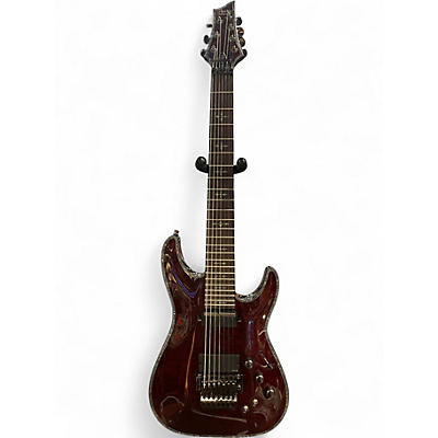 Used Schecter Guitar Research Hellraiser C7 Floyd Rose Black Cherry Solid Body Electric Guitar