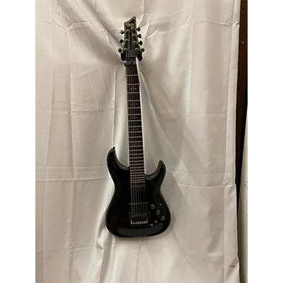 Schecter Guitar Research Used Schecter Guitar Research Hellraiser C7 Floyd Rose Sustaniac Black Solid Body Electric Guitar