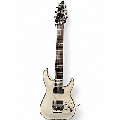 Used Schecter Guitar Research Hellraiser C7 Floyd Rose White Solid Body Electric Guitar