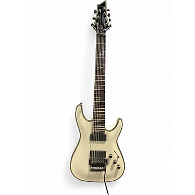 Used Schecter Guitar Research Hellraiser C7 Floyd Rose White Solid Body Electric Guitar
