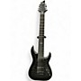 Used Schecter Guitar Research Hellraiser C8 Special 8 String Black and Silver Solid Body Electric Guitar Black and Silver
