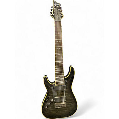 Schecter Guitar Research Used Schecter Guitar Research Hellraiser C8 Special 8 String Left Handed Trans Black Electric Guitar