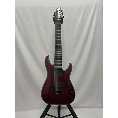 Schecter Guitar Research Used Schecter Guitar Research Hellraiser C8 Special 8 String Red Solid Body Electric Guitar