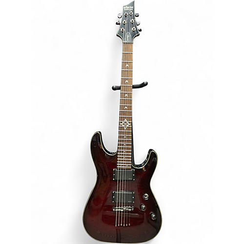 Used Schecter Guitar Research Hellraiser Deluxe Black Cherry Solid Body Electric Guitar Black Cherry