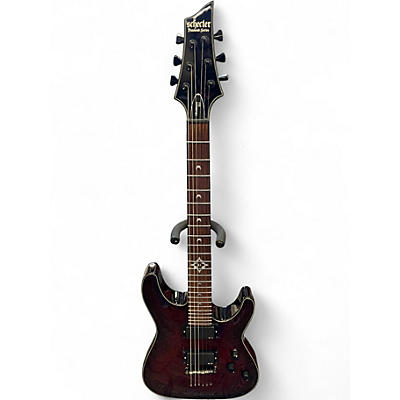 Used Schecter Guitar Research Hellraiser Deluxe Black Cherry Solid Body Electric Guitar
