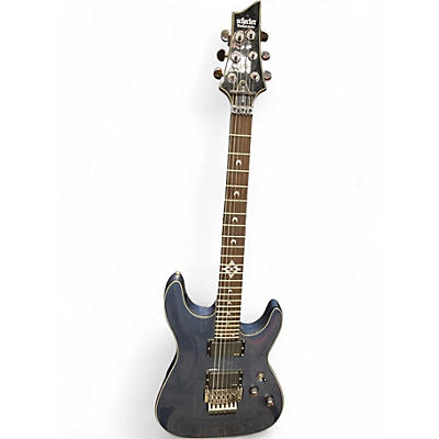 Used Schecter Guitar Research Hellraiser Deluxe Floyd Rose Blue Solid Body Electric Guitar