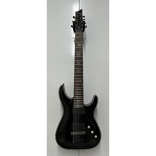 Schecter Guitar Research Used Schecter Guitar Research Hellraiser Diamond Series 7 String Black Solid Body Electric Guitar Black