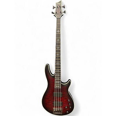 Used Schecter Guitar Research Hellraiser Extreme 4 String Crimson Red Burst Electric Bass Guitar