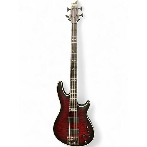Used Schecter Guitar Research Hellraiser Extreme 4 String Crimson Red Burst Electric Bass Guitar Crimson Red Burst
