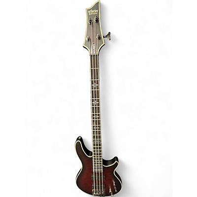 Used Schecter Guitar Research Hellraiser Extreme 4 String Crimson Red Burst Electric Bass Guitar