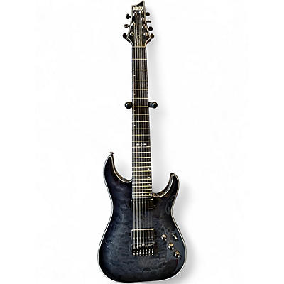 Used Schecter Guitar Research Hellraiser HYBRID C7 Trans Black Solid Body Electric Guitar
