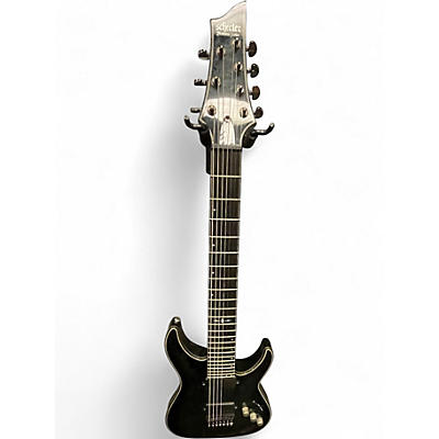 Used Schecter Guitar Research Hellraiser Hybrid C-7 Transparent Black Solid Body Electric Guitar