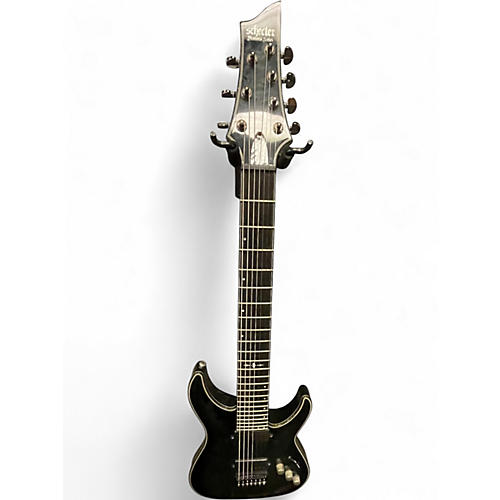 Used Schecter Guitar Research Hellraiser Hybrid C-7 Transparent Black Solid Body Electric Guitar Transparent Black