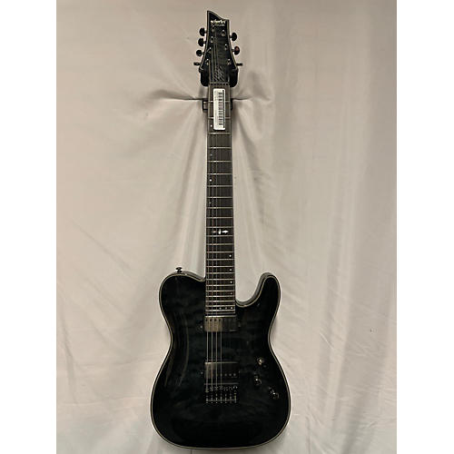 Schecter Guitar Research Used Schecter Guitar Research Hellraiser Hybrid PT 7 String Trans Black Solid Body Electric Guitar Trans Black