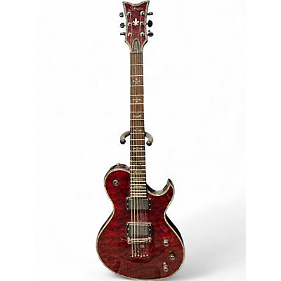 Used Schecter Guitar Research Hellraiser Solo 6 TRANSPARENT RED Solid Body Electric Guitar