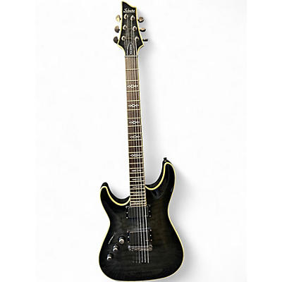 Used Schecter Guitar Research Hellraiser Special C1 Left Handed Trans Black Electric Guitar