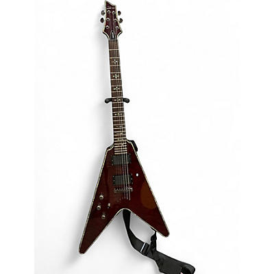 Used Schecter Guitar Research Hellraiser V1 Left Handed Trans Red Electric Guitar