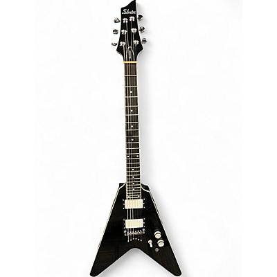 Used Schecter Guitar Research Hellraiser V1 WHITE Solid Body Electric Guitar