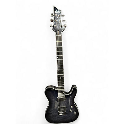 Used Schecter Guitar Research Hybrid PT Trans Black Solid Body Electric Guitar