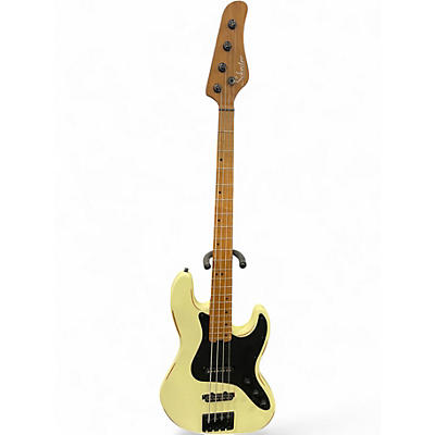 Used Schecter Guitar Research J-4 NIKKI SIX WORN IVORY Electric Bass Guitar