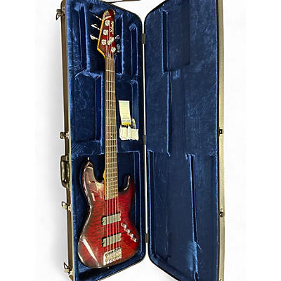 Used Schecter Guitar Research J-5 Diamond series EMG 2 Tone Sunburst Electric Bass Guitar