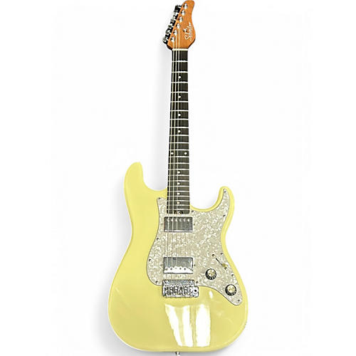 Used Schecter Guitar Research Jack Fowler Signature white Solid Body Electric Guitar white