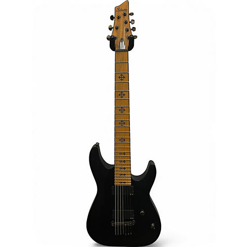 Used Schecter Guitar Research Jeff Loomis Signature Black Solid Body Electric Guitar Black